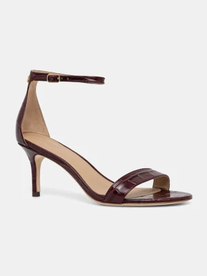 Lauren Ralph Lauren szpilki skórzane Allie Mid kolor czerwony 802P04399001