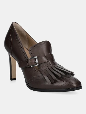 Lauren Ralph Lauren szpilki skórzane Colleen Klt kolor brązowy 802P02364001