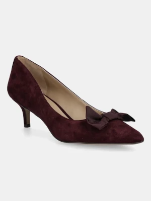 Lauren Ralph Lauren szpilki zamszowe Adrienne Bow kolor fioletowy 802980116003