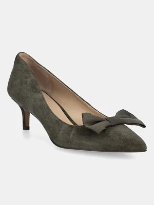 Lauren Ralph Lauren szpilki zamszowe Adrienne Bow kolor zielony 802980116002
