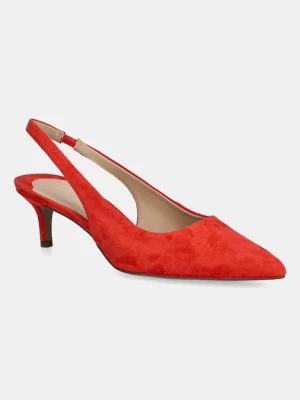 Lauren Ralph Lauren szpilki zamszowe Lolah II kolor czerwony 802959263005