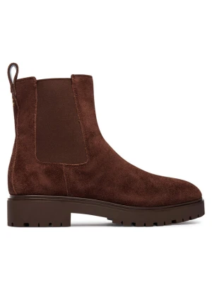 LAUREN RALPH LAUREN Sztyblety Allyson Suede Bootie 802974477004 Brązowy