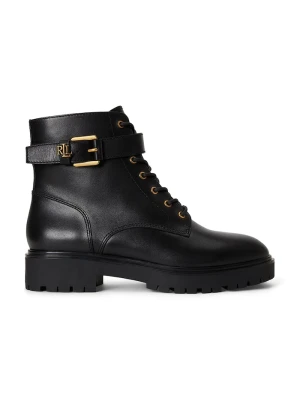 Lauren Ralph Lauren sztyblety damskie skórzane Allyson Logo czarny