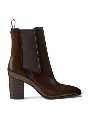 Lauren Ralph Lauren sztyblety damskie skórzane Rlyn Bte Hl brązowy