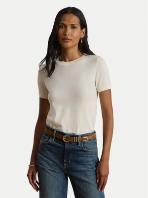 LAUREN RALPH LAUREN T-Shirt 200P14055500 Kremowy Regular Fit
