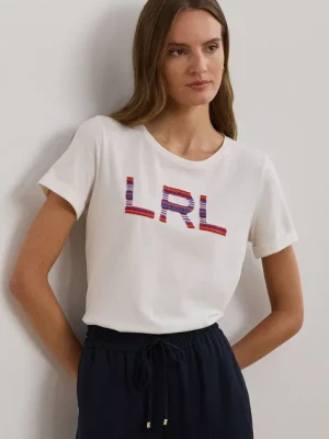 Zdjęcie produktu Lauren Ralph Lauren t-shirt bawełniany damski kolor biały 200957668
