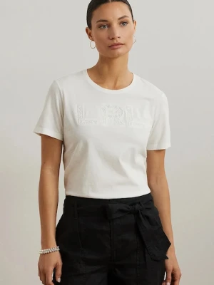 Lauren Ralph Lauren t-shirt bawełniany damski kolor biały 200971071