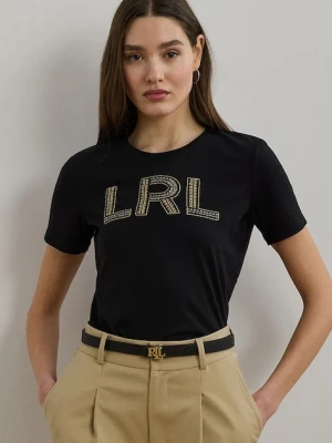 Lauren Ralph Lauren t-shirt bawełniany damski kolor czarny 200971125
