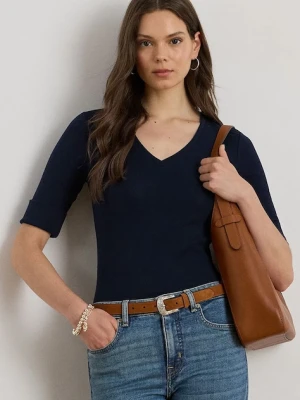 Lauren Ralph Lauren t-shirt bawełniany granatowy
