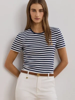 Lauren Ralph Lauren t-shirt bawełniany damski kolor granatowy 200957662