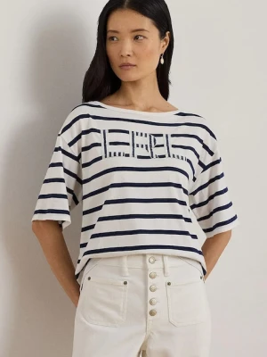 Lauren Ralph Lauren t-shirt bawełniany granatowy
