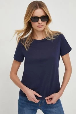 Lauren Ralph Lauren t-shirt bawełniany damski kolor granatowy