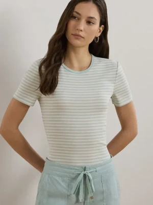 Lauren Ralph Lauren t-shirt bawełniany damski kolor niebieski 200963889