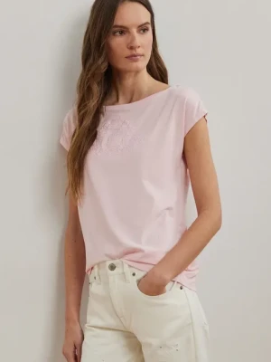 Lauren Ralph Lauren t-shirt bawełniany damski kolor różowy 200963873