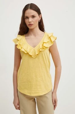 Lauren Ralph Lauren t-shirt bawełniany damski kolor żółty
