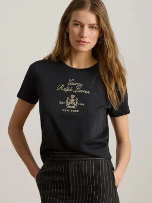 Lauren Ralph Lauren T-shirt damski bawełniany czarny
