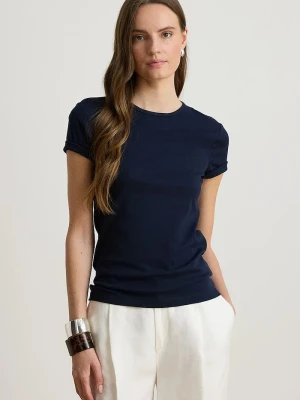 Lauren Ralph Lauren T-shirt damski bawełniany granatowy