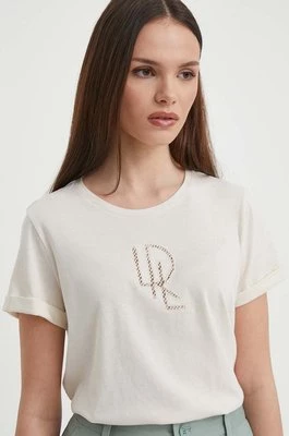 Lauren Ralph Lauren t-shirt damski kolor beżowy 200934390