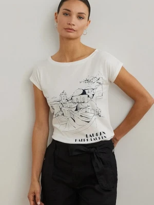Lauren Ralph Lauren t-shirt damski kolor biały 200971072