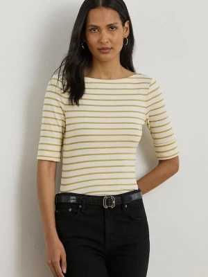 Lauren Ralph Lauren t-shirt damskie kolor beżowy 200980044