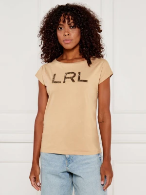 LAUREN RALPH LAUREN T-shirt | Relaxed fit beżowy