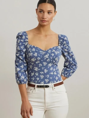 Lauren Ralph Lauren top damski kolor niebieski 200971027
