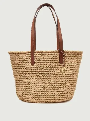 LAUREN RALPH LAUREN Torba plażowa LAINEY | z dodatkiem skóry