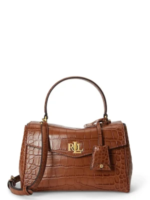 Lauren Ralph Lauren torebka crossbody damska skórzana brązowy