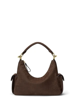 Lauren Ralph Lauren torebka crossbody damska skórzana brązowy