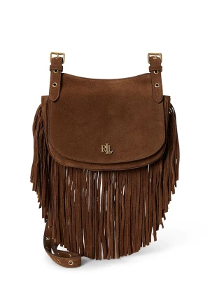Lauren Ralph Lauren torebka crossbody damska zamszowa brązowy