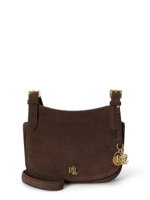 Lauren Ralph Lauren torebka crossbody damska zamszowa brązowy