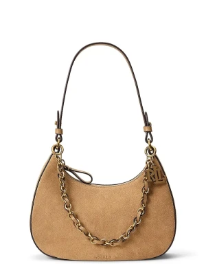 Lauren Ralph Lauren torebka crossbody damska zamszowa brązowy