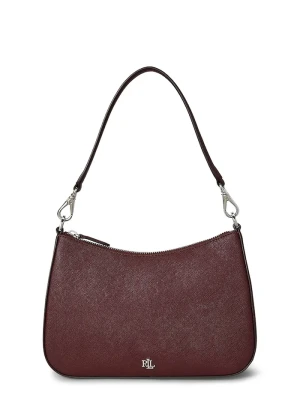 Lauren Ralph Lauren torebka hobo damska skórzana bordowy