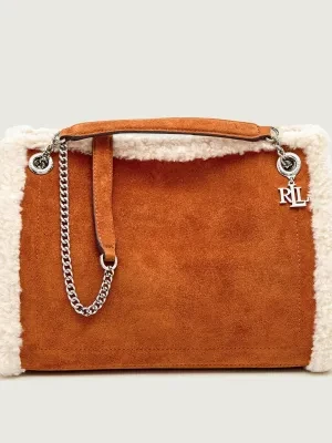LAUREN RALPH LAUREN Torebka na ramię Bradley | shearling | zamsz