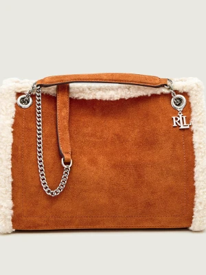 LAUREN RALPH LAUREN Torebka na ramię Bradley | shearling | zamsz