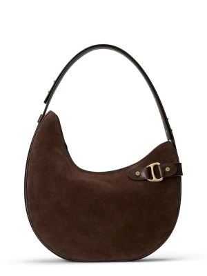 Lauren Ralph Lauren torebka shopper damska skórzana brązowy