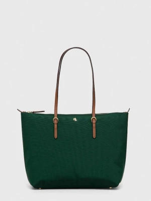 Lauren Ralph Lauren torebka shopper damska zielony