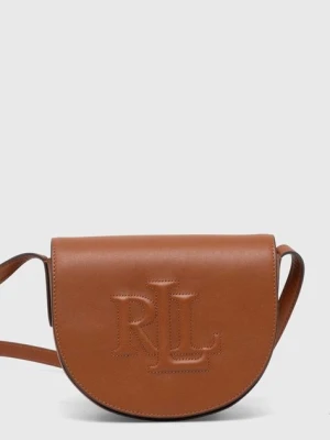 Lauren Ralph Lauren torebka skórzana kolor beżowy 431950130
