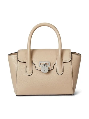 Lauren Ralph Lauren torebka skórzana kolor beżowy 431969349