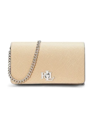 Lauren Ralph Lauren torebka skórzana kolor beżowy 432966784