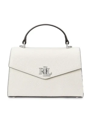Lauren Ralph Lauren torebka skórzana kolor biały 431966765