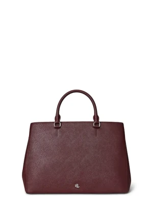 Lauren Ralph Lauren torebka skórzana kolor bordowy 431898556