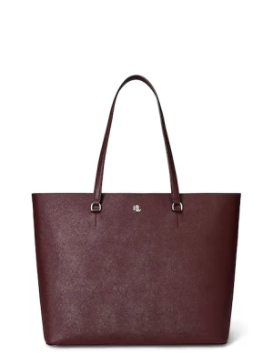 Lauren Ralph Lauren torebka skórzana kolor bordowy 431911655