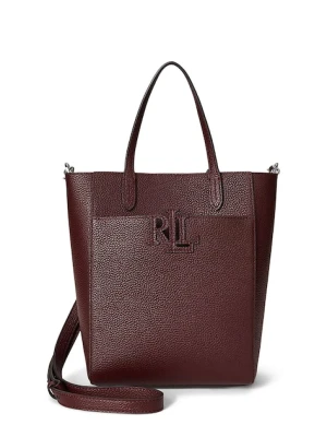 Lauren Ralph Lauren torebka skórzana kolor bordowy 431966760
