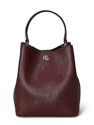 Lauren Ralph Lauren torebka skórzana kolor bordowy 431969365