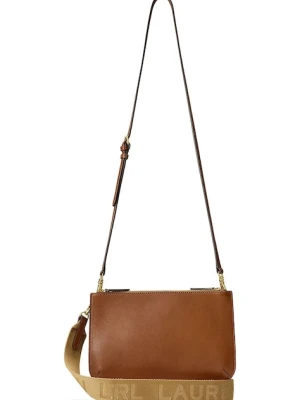 Lauren Ralph Lauren torebka skórzana kolor brązowy 431970155