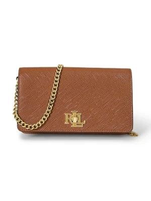 Lauren Ralph Lauren torebka skórzana kolor brązowy 432966784