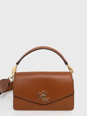 Lauren Ralph Lauren torebka skórzana kolor brązowy