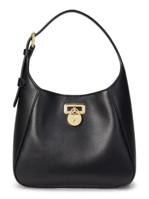 Lauren Ralph Lauren torebka skórzana kolor czarny 431966750