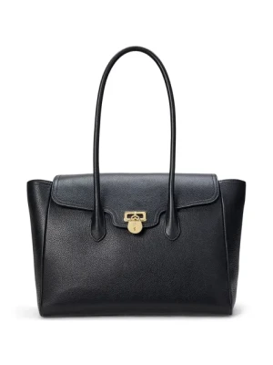 Lauren Ralph Lauren torebka skórzana kolor czarny 431966862